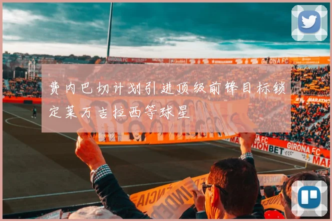 费内巴切计划引进顶级前锋目标锁定莱万吉拉西等球星